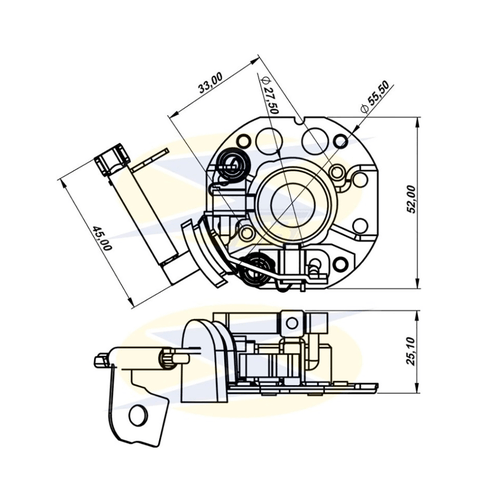 Porta Escova Motor de Partida Comstar Duster 2.0 Após 2011