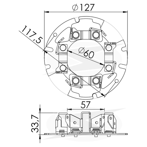Porta Escova Motor de Partida Mercedes Benz Volkswagen Case