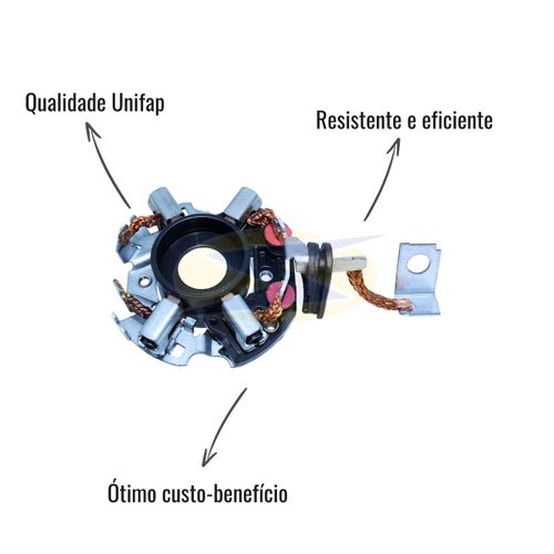 Porta Escova Motor de Partida Unifap 1.119/4 Chevrolet VW Fiat