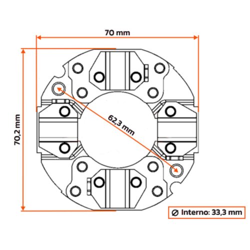 Porta Escova Motor de Partida Unifap 1.142/4 S10 Frontier