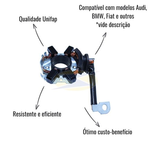 Porta Escova Motor de Partida Unifap 1.222/4