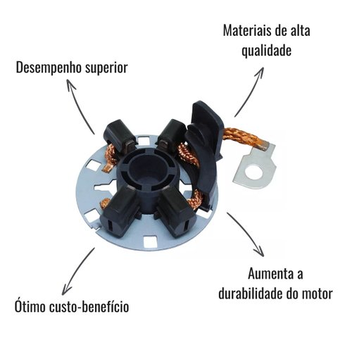 Porta Escova Motor de Partida Unifap 1.284/4 Palio Strada Uno Fiorino