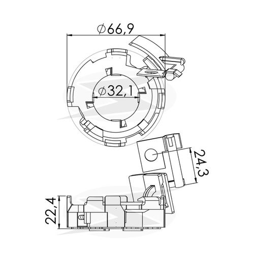 Porta Escova Motor de Partida Volkswagen / Audi / Nissan
