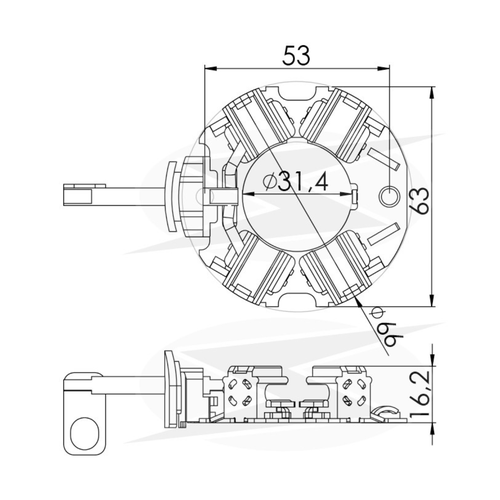 Porta Escova Motor de Partida Unifap 1.234/4 Mitsubishi