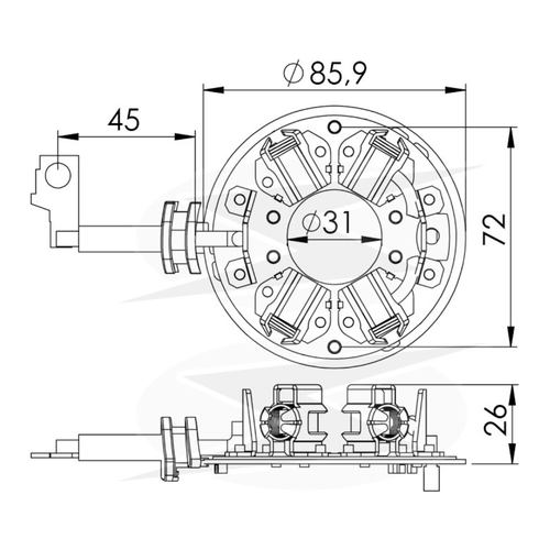 Porta Escova Motor Partida Iveco Fiat Citroen Ford Peugeot