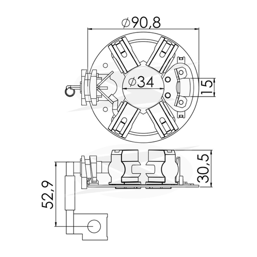 Porta Escova Motor Partida MB Volvo Scania Pgr C/bourne 24v
