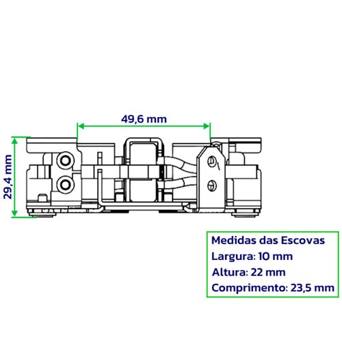 Porta Escova Motor Partida Unifap 1.104/4 Mercedes-Benz CBT