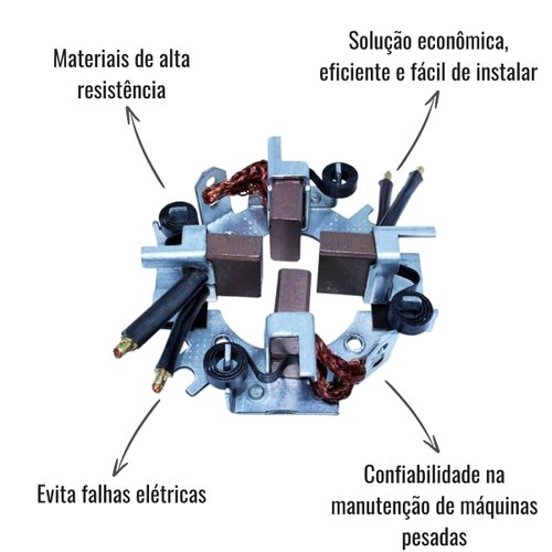 Porta Escova Motor Partida Unifap 1.104/4 Mercedes-Benz CBT