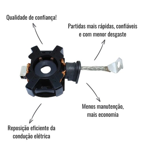 Porta Escova Motor Partida Unifap 1.108/4 Ranger Ecosport