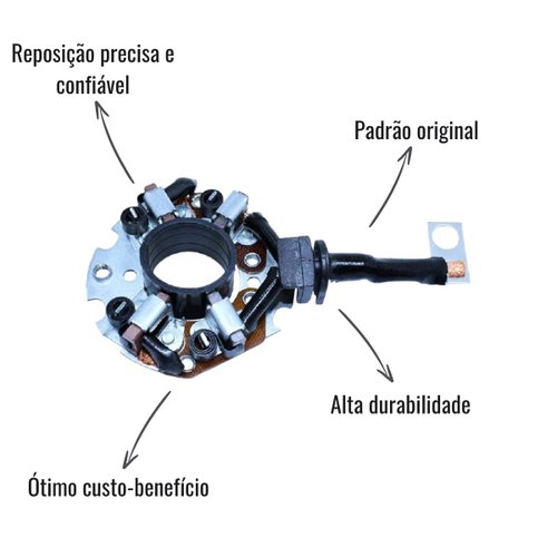 Porta Escova Motor Partida Unifap 1.155/4 Lancer Pajero L200