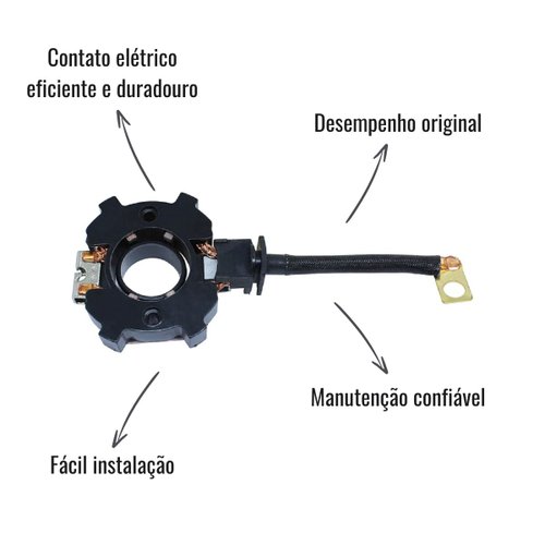 Porta Escova Motor Partida Unifap 1.178/4 Pajero Sportage
