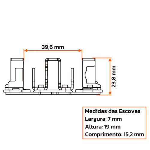 Porta Escova Motor Partida Unifap 1.214/4 Empilhadeiras