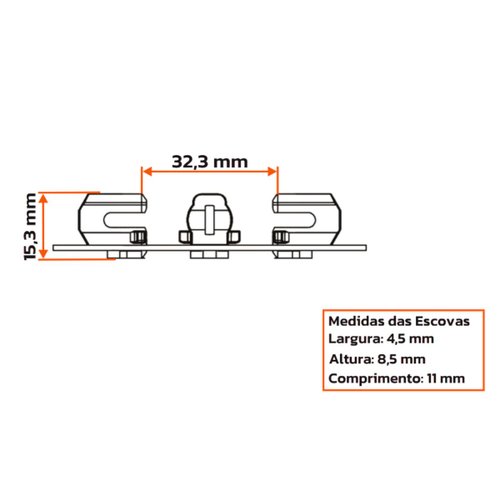 Porta Escova Motor Partida Unifap 1.227/4 Fiorino Uno Duster