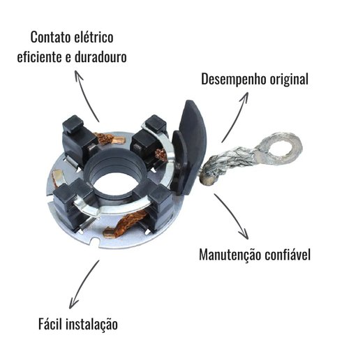 Porta Escova Motor Partida Unifap 1.262/4 Gol Saveiro Voyage