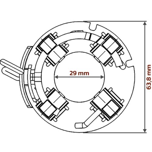 Porta Escova Motor Partida Unifap 1.262/4 Gol Saveiro Voyage