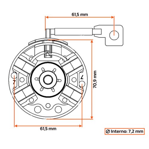 Porta Escova Motor Partida Unifap 1.297/4 Kia Bongo K2500