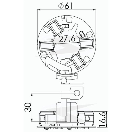 Porta Escova Motor Partida Unifap 1.314/4 Corolla Onix Ka