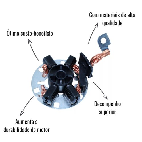 Porta Escova Motor Partida Unifap 1.314/4 Corolla Onix Ka