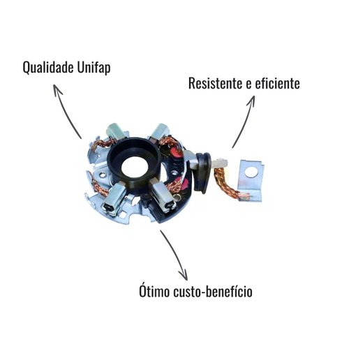Porta Escova Motor Partida Unifap Celta Corsa Gol 5 Unidades