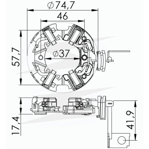 Porta Escova Motor Partida Unifap Celta Corsa Gol 5 Unidades