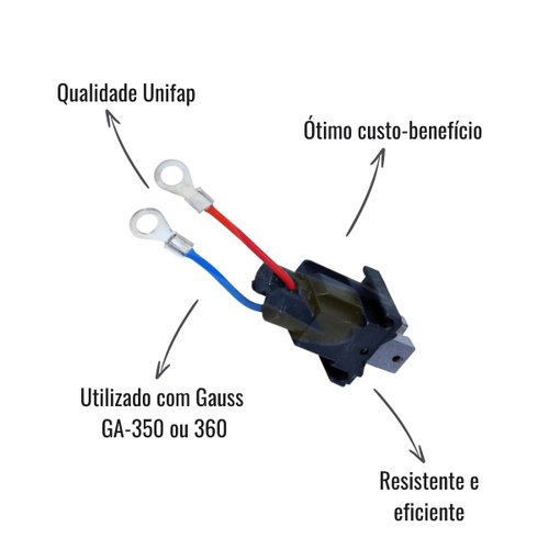 Porta Escova para Alternador Unifap 2.221/2 12V para Ford Ka Fiesta Ecosport