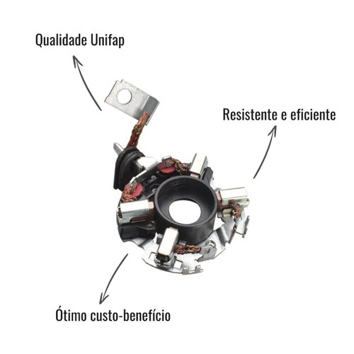 Porta Escova para Motor de Partida Unifap 1.117/4 Palio Ducato Gol G1