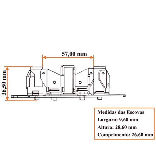 Porta Escova para Motor de Partida Unifap 1.120/4 Ford Cargo