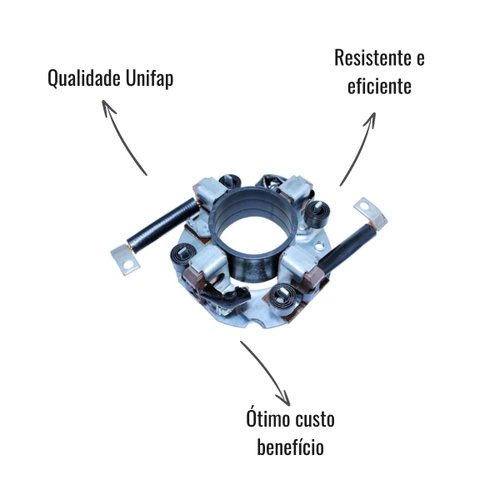 Porta Escova para Motor de Partida Unifap 1.134/4 MB 712 912 914 1215 1417