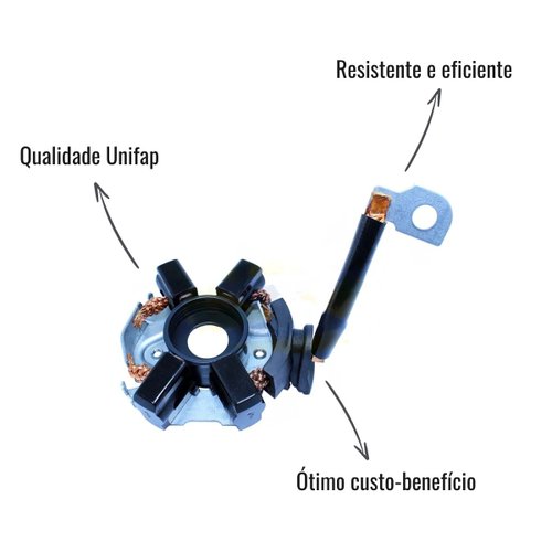 Porta Escova para Motor de Partida Unifap 1.223/4 Hilux SW4 Cargo