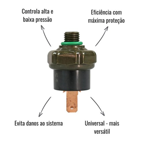 Pressostato Ar Condicionado Universal Alta e Baixa HP28/LP2