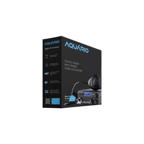 Radio PX 40 Canais AM RP40 Aquário Preto e Azul 4W CB/PA