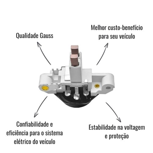 Regulador de Voltagem Gauss GA2114 Corsa 1.4 Vectra