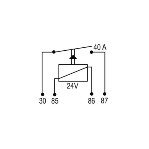 Relé Auxiliar Universal DNI 0212 24V 40A 4 Terminais Com Suporte
