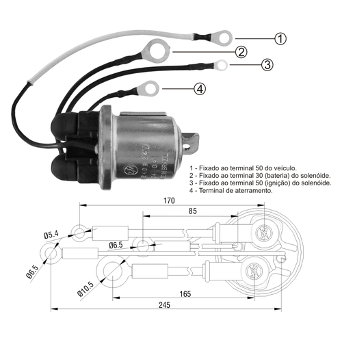 Relé Auxiliar de Partida Mercedes Benz Delco ZM M6 M5 24v