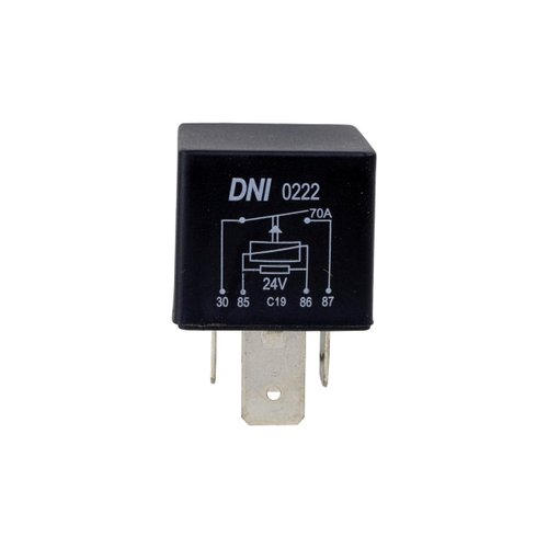 Relé Auxiliar Universal DNI 0222 24V 70A 4 Terminais Com Suporte