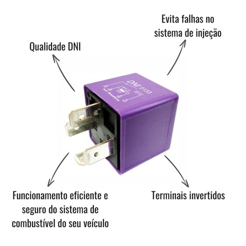 Relé Bomba Elétrica de Combustível DNI 0133 4T 30A 12V Corsa