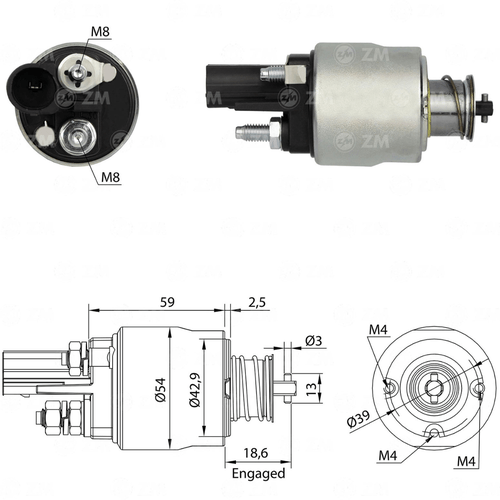Relé de Partida Audi A3 Volkswagen Golf Jetta Polo ZM M8 12v