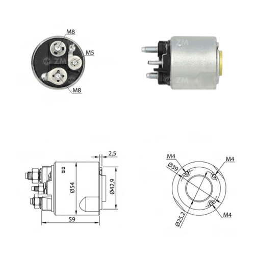 Relé de Partida Dacia Nissan Renault Logan ZM CAP M8 M5 12v