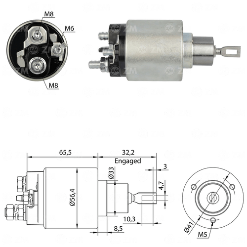 Relé de Partida Fiat Fiorino Palio Uno Elba ZM CAP M8 M6 12v