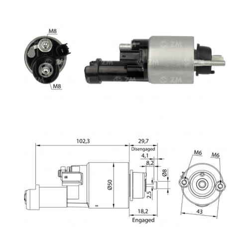 Relé de Partida Fiat Honda Civic CRV Denso Acura ZM M8 12v