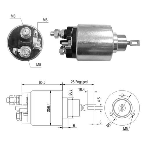 Relé de Partida Fiat Marea Palio Strada ZM CAP M8 M6 12v