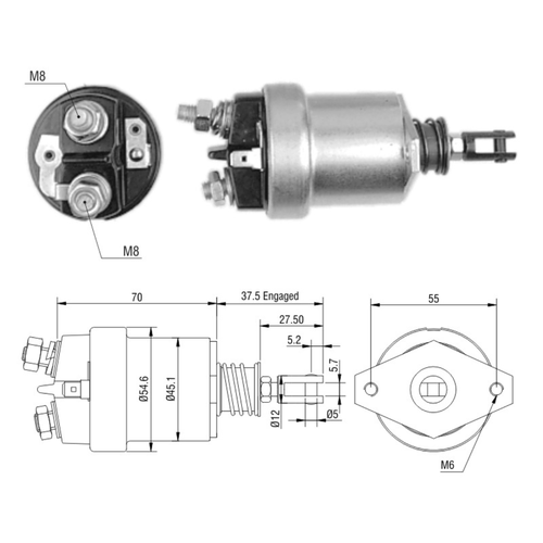 Relé de Partida Ford Corcel I e II Agrale Macho ZM M8 12v
