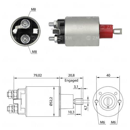 Relé de Partida Ford F1000 Mercedes Benz  Macho ZM M8 12v
