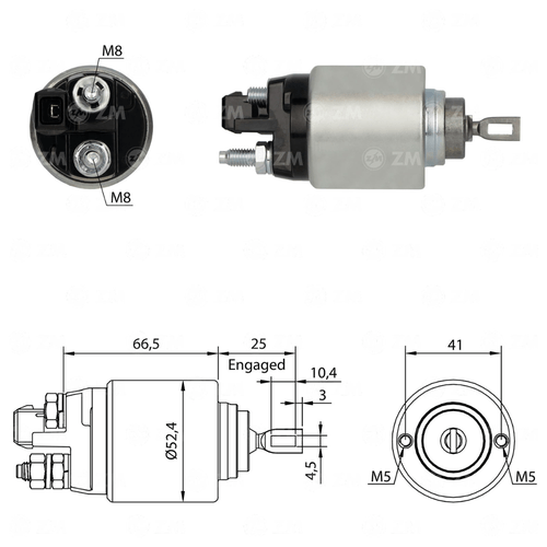 Relé de Partida Gurgel Volkswagen Gol Voyage Fox ZM M8 12v