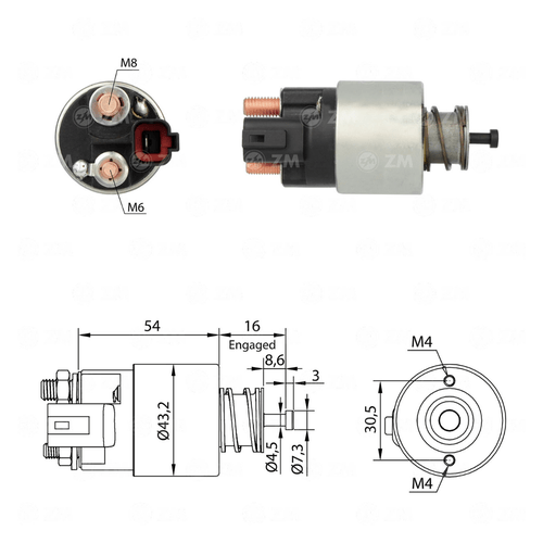 Relé de Partida para Hyundai HB20 I30 Kia Soul ZM M8 M6 12v