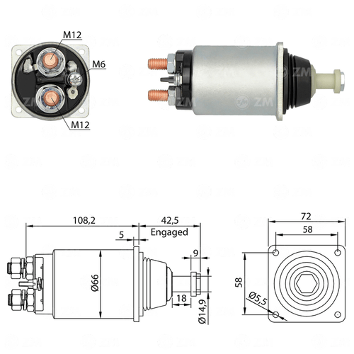 Relé de Partida Mercedes Benz L/LS/O Decaroli ZM M12 M6 24v