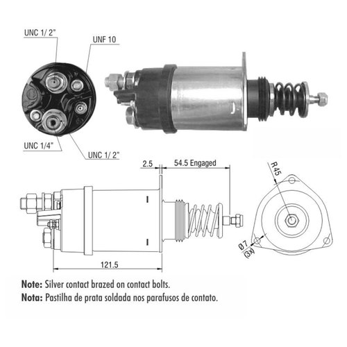Relé de Partida Mercedes Benz L LS S ZM UNC 1 / 2 UNF 10 24v