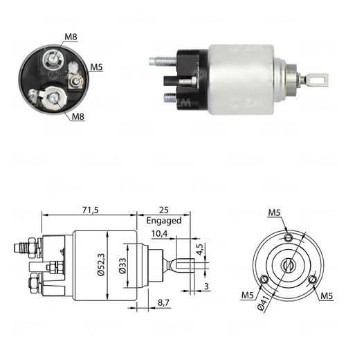 Relé de Partida Peugeot Fiat Ducato Citroën ZM CAP M8 M5 12v
