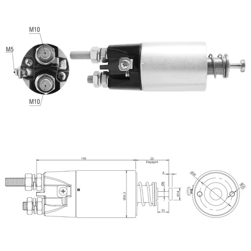 Relé de Partida Scania 124 Series G P R T ZM CAP M10 M5 12v