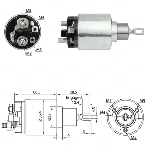 Relé de Partida Volkswagen Ford Gurgel ZM CAP M8 M4 M5 12v